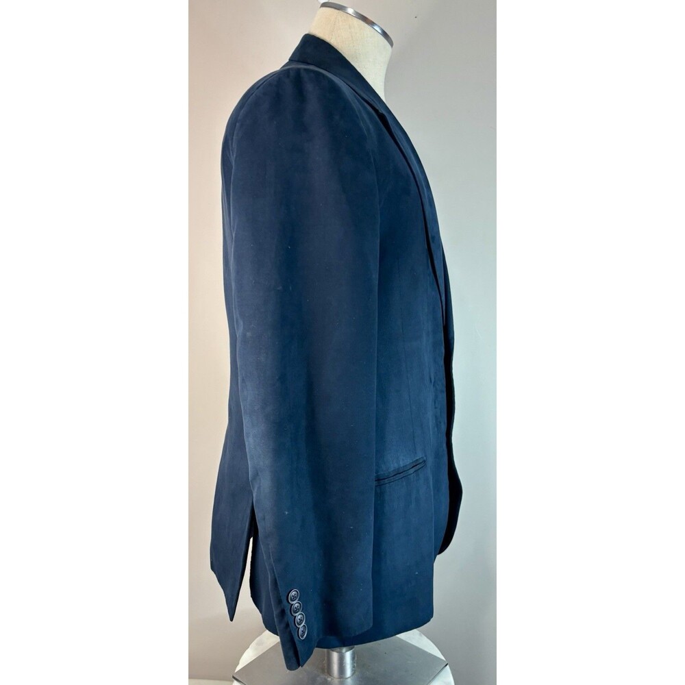 Nautica Sport Coat Men’s 44R Branford Faux Suede Blazer Suit Jacket Navy Blue - Picture 4 of 10